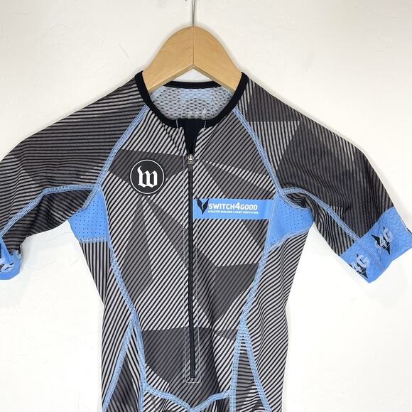 Wattie Ink Triathlon Suit Womens XS Switch4good Tri Blue Gray - Picture 2 of 8